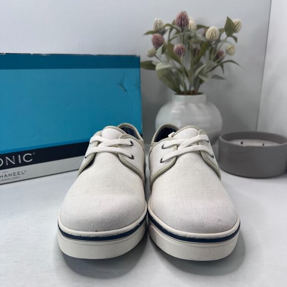 Vionic 45 Bryson Lace Up Canvas Sneakers White TVM4059 Men\'s 8 M (D) NWD FLAW main image 12
